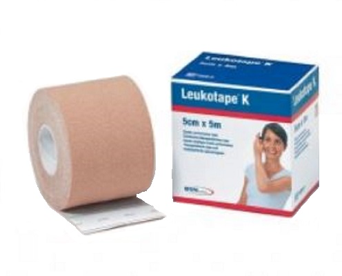 BENDA ADESIVA LEUKOTAPE K PER TAPING FISIOTERAPICO LARGHEZZA 5 CM LUNGHEZZA 5 M COLOR CARNE IN ROTOLO - Doctor Vinz