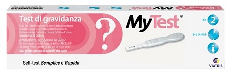 TEST DI GRAVIDANZA RAPIDO HCG MYTEST 2 PEZZI - Doctor Vinz