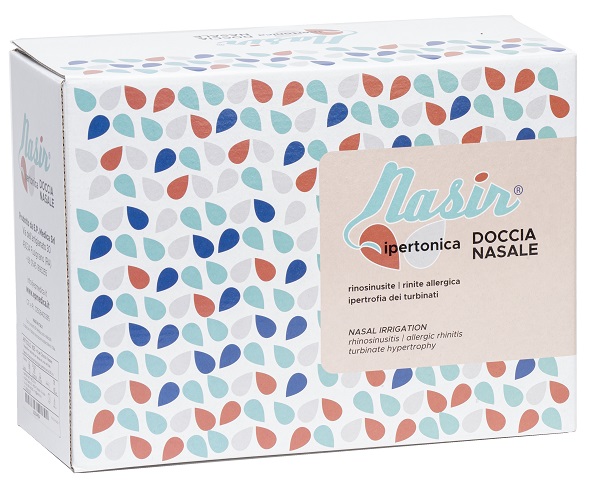 NASIR DOCCIA NASALE CON SOLUZIONE FISIOLOGICA IPERTONICA 8 SACCHE 250 ML + 1 BLISTER - Doctor Vinz