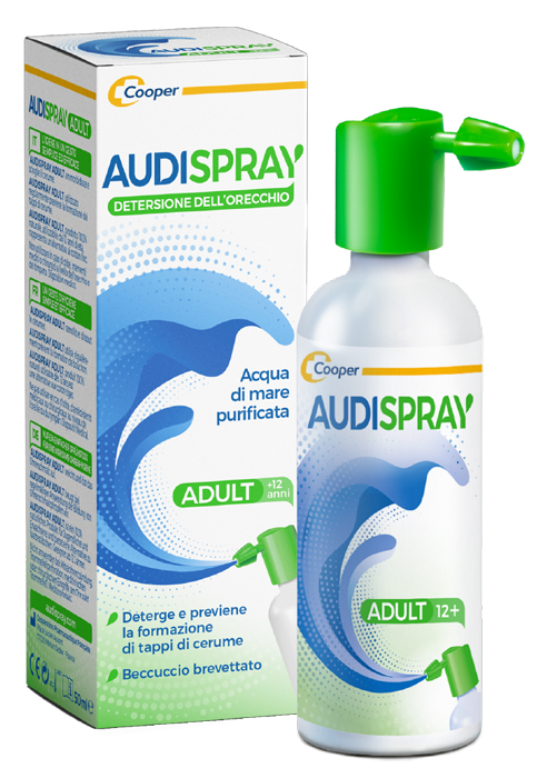 AUDISPRAY ADULT SOLUZIONE DI ACQUA DI MARE IPERTONICA SPRAY SENZA GAS DETERSIONE ORECCHIO 50ML - Doctor Vinz