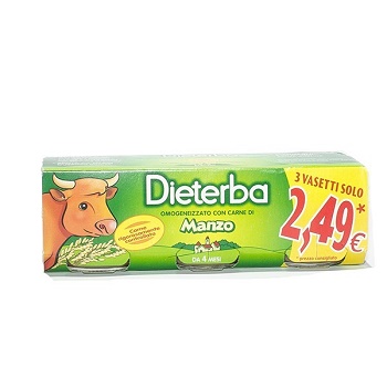 DIETERBA OMOGENEIZZATO MANZO 3 PEZZI 80 G - Doctor Vinz