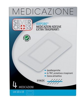 SILVER CROSS AIRPORE MEDICAZIONE 10X15 CM 4 PEZZI - Doctor Vinz