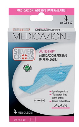 SILVER CROSS ACTISTRIP MEDICAZIONE ADESIVA 7,5X10 CM 4 PEZZI - Doctor Vinz