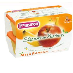 PLASMON SAPORI DI NATURA OMOGENEIZZATO MELA E BANANA 100 G X 4 PEZZI - Doctor Vinz