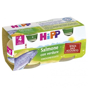 HIPP OMOGENEIZZATO SALMONE CON VERDURE 2X80 G - Doctor Vinz