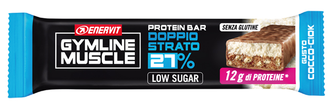 ENERVIT GYMLINE MUSCLE PROTEIN BAR 27% DOPPIO STRATO COCCO-CIOK 1 PEZZO - Doctor Vinz