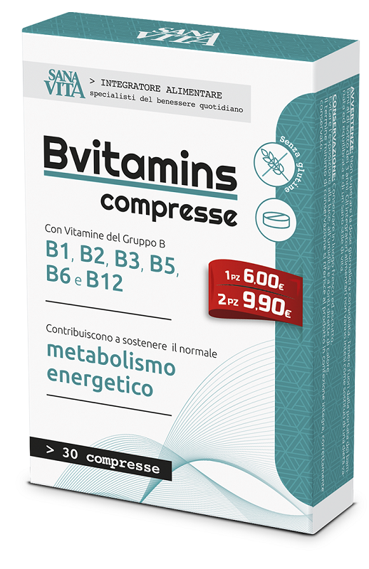 SANAVITA B-VITAMINS 30 COMPRESSE - Doctor Vinz