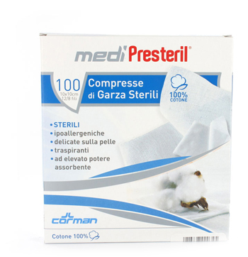 GARZA MEDIPRESTERIL STERILE MONOUSO 18X40 12 PEZZI - Doctor Vinz