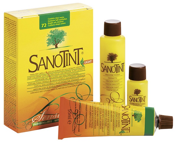 SANOTINT LIGHT TINTURA PER CAPELLI NUMERO 72 CASTANO CHIARO CENERE TUBO IN ASTUCCIO DI CARTONE 125 ML - Doctor Vinz