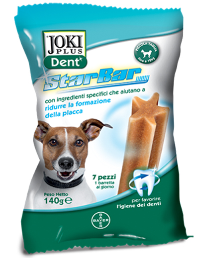 JOKI PLUS DENT STARBAR SACCHETTO 140 G PER CANI DI TAGLIA PICCOLA DA 5 A 12 KG - Doctor Vinz