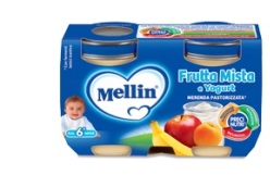 MELLIN MERENDA YOGURT FRUTTA MISTA 120 G X 2 PEZZI - Doctor Vinz