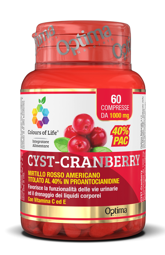 COLOURS OF LIFE CYST-CRANBERRY CON VITAMINA C E 60 COMPRESSE 1000 MG - Doctor Vinz