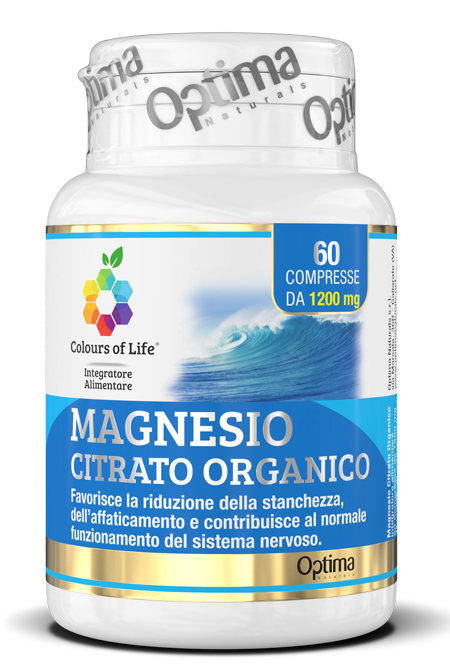 COLOURS OF LIFE MAGNESIO CITRATO ORGANICO 60 COMPRESSE 1200  MG - Doctor Vinz