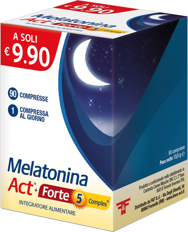 MELATONINA ACT 1MG + FORTE 5 COMPLEX 90 COMPRESSE - Doctor Vinz