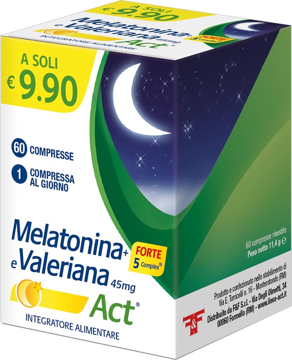 MELATONINA+FORTE 5 COMPLEX E VALERIANA ACT 60 COMPRESSE - Doctor Vinz