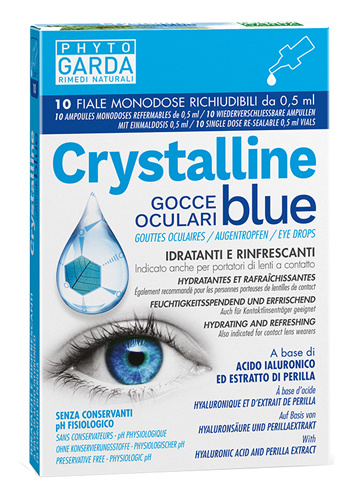 CRYSTALLINE BLUE GOCCE OCULARI MONODOSE 10 FIALE 0,5 ML - Doctor Vinz