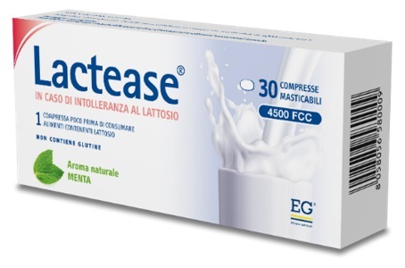 LACTEASE 4500 FCC AROMA MENTA 30 COMPRESSE MASTICABILI - Doctor Vinz
