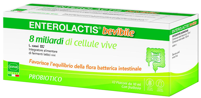 ENTEROLACTIS - INTEGRATORE ALIMENTARE - 12 FLACONCINI 10 ML - Doctor Vinz