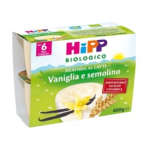 HIPP BIO HIPP BIO MERENDA AL LATTE VANIGLIA SEMOLINO 4X100 G - Doctor Vinz