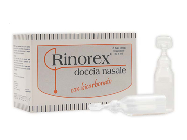 FIALA PER DOCCIA NASALE RINOREX BICARBONATO 5 ML 15 PEZZI - Doctor Vinz