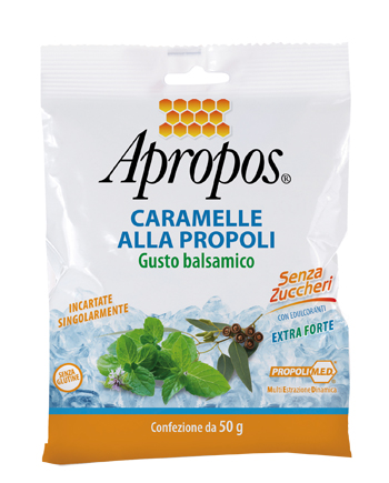 APROPOS CARAMELLE DURE ALLA PROPOLI BALSAMICHE SENZA ZUCCHERO 50 G - Doctor Vinz