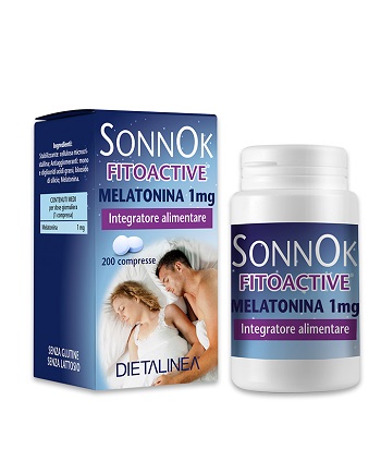 SONNOK FITOACTIVE MELATONINA 1MG 200 COMPRESSE DIETALINEA - Doctor Vinz