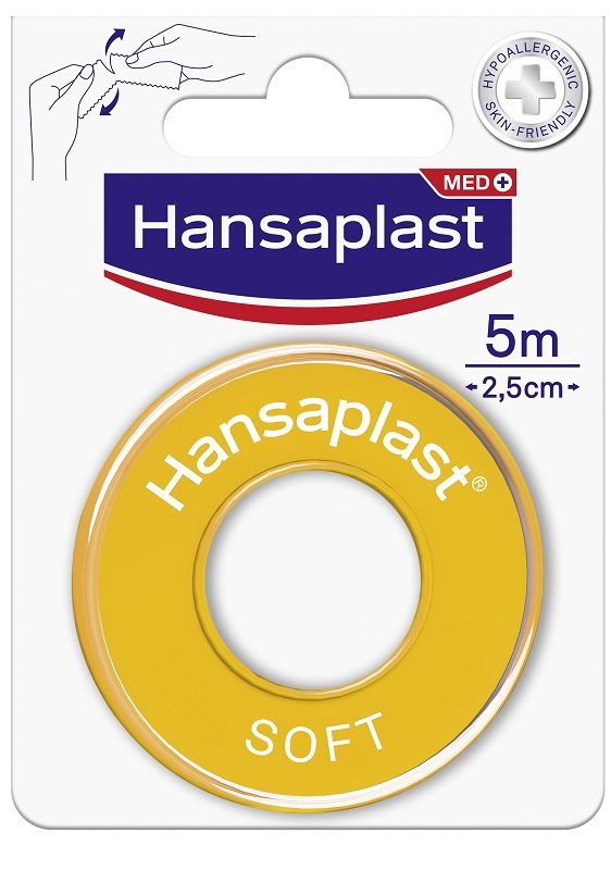 CEROTTO MEDICATO IN ROCCHETTO HANSAPLAST SOFT 2,5X500 CM 1 PEZZO - Doctor Vinz