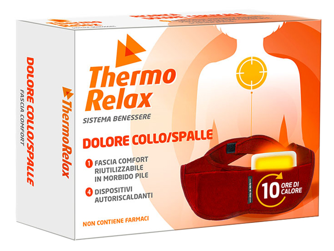 THERMORELAX FASCIA DOLORE COLLO SPALLE FASCIA+4 DISPOSITIVI AUTORISCALDANTI - Doctor Vinz