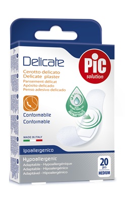 CEROTTO PIC DELICATE 19X72 MM ANTIBATTERICO 20 PEZZI - Doctor Vinz