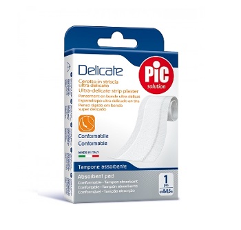 CEROTTO PIC DELICATE STRISCIA BIANCA CON TAMPONE ANTIBATTERICO CM 8X0,5 M - Doctor Vinz