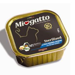 MIOGATTO STERIL PESCE AZZURRO/SALMONE GRAIN FREE 100 G - Doctor Vinz