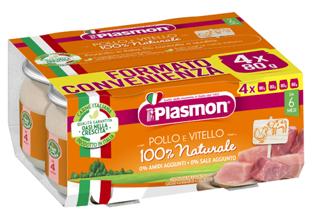 PLASMON OMOGENEIZZATO POLLO VITELLO 4 PEZZI 80 G - Doctor Vinz