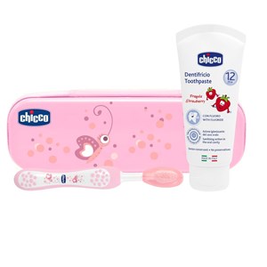 CHICCO SET DENTALE ROSA CON FLUORO - Doctor Vinz