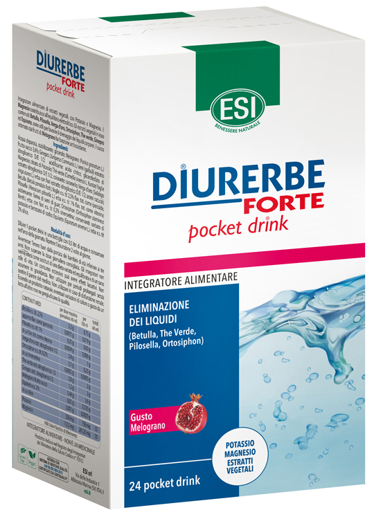 ESI DIURERBE FORTE POCKET DRINK MELOGRANO 24 X 20 ML - Doctor Vinz