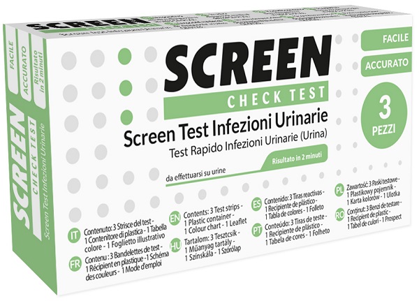 TEST PER L'INDIVIDUAZIONE RAPIDA DI LEUCOCITI SANGUE NITRITO E PROTEINA NELL'URINA SCREEN CHECK TEST INFEZIONI VIE URINARIE 3 PEZZI - Doctor Vinz