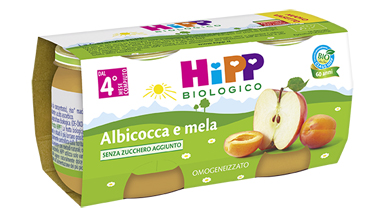HIPP BIO OMOGENEIZZATO ALBICOCCA MELA 100% 2X80 G - Doctor Vinz