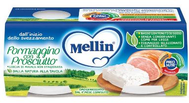 MELLIN BABY FORMAGGINO CON PROSCIUTTO 2 X 80 G - Doctor Vinz