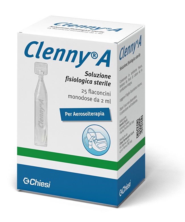 CLENNY A SOLUZIONE FISIOLOGICA STERILE PER AEROSOLTERAPIA 25 FLACONCINI MONODOSE DA 2 ML - Doctor Vinz