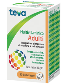 MULTIVITAMINICO ADULTI TEVA 30 COMPRESSE 30 G - Doctor Vinz