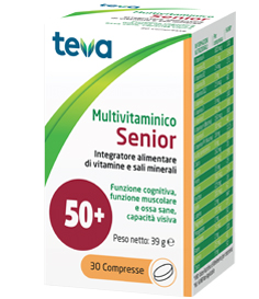 MULTIVITAMINICO SENIOR TEVA 30 COMPRESSE 39 G - Doctor Vinz