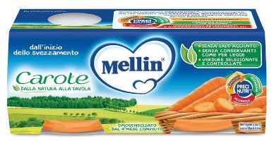 MELLIN OMOGENEIZZATO CAROTE 2 X 80 G - Doctor Vinz