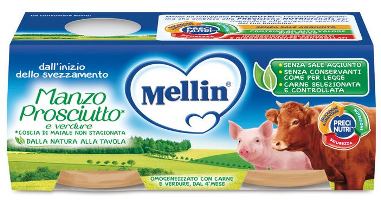 MELLIN OMOGENEIZZATO MANZO PROSCIUTTO CON VERDURE 2 PEZZI X 120 G - Doctor Vinz