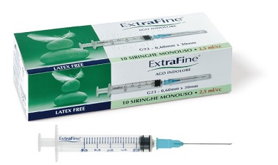 SIRINGA IPODERMICA EXTRAFINE 2,5 CC G23 0,60X30 10 PEZZI - Doctor Vinz