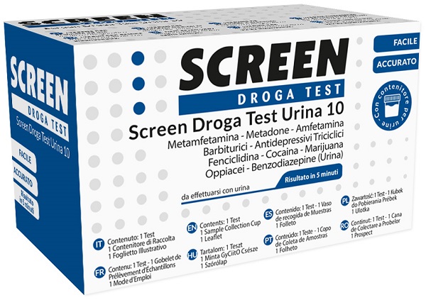 DROGA TEST CHE RILEVA 10 DROGHE TRAMITE URINA RISULTATO PER OGNI DROGA ANALIZZATA SCREEN DROGA TEST URINA 10 - Doctor Vinz