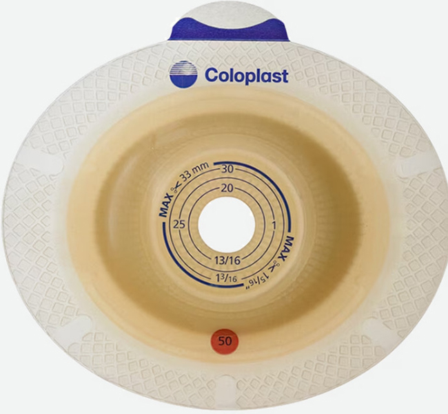 PLACCA PER UROSTOMIA SISTEMA A 2 PEZZI SENSURA XPRO CONVEX LIGHT FORO RITAGLIABILE 15-23MM FLANGIA 40MM 5 PEZZI - Doctor Vinz