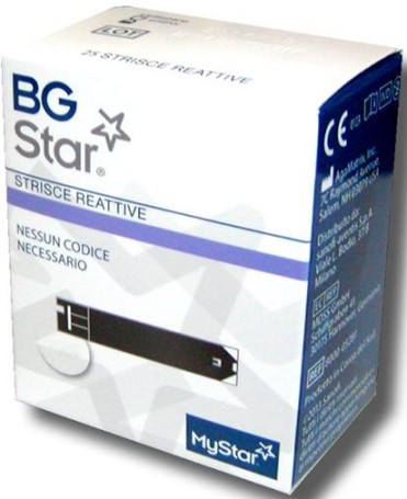 STRISCE REATTIVE MISURAZIONE GLICEMIA BGSTAR MYSTAR 25 PEZZI - Doctor Vinz