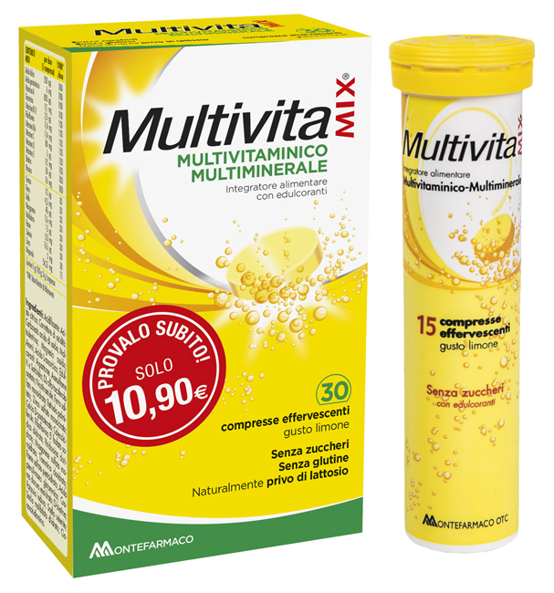 MULTIVITAMIX SENZA ZUCCHERO 30 COMPRESSE EFFERVESCENTI - Doctor Vinz