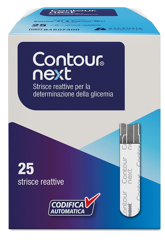 STRISCE REATTIVE PER TEST GLICEMIA CONTOUR NEXT 25 PEZZI - Doctor Vinz