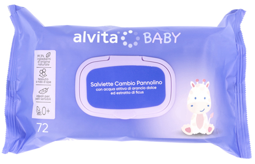 ALVITA SALVIETTE CAMBIO PANNOLINO 72 PEZZI - Doctor Vinz