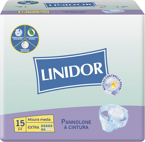 PANNOLONE LINIDOR PERFECT CARE EXTRA A CINTURA MM 15 PEZZI - Doctor Vinz
